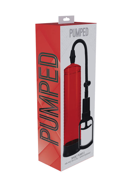 PUMPED Basic Pump 2 - Red - Red Penis Pump
