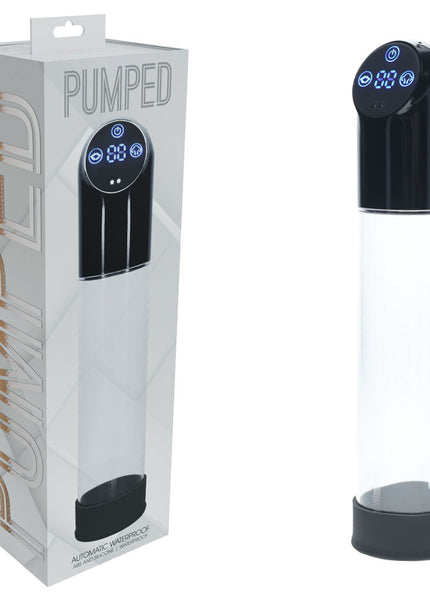 PUMPED Automatic Waterproof Pump - Black - Black/Clear USB Rechargeable Automatic Penis Pump