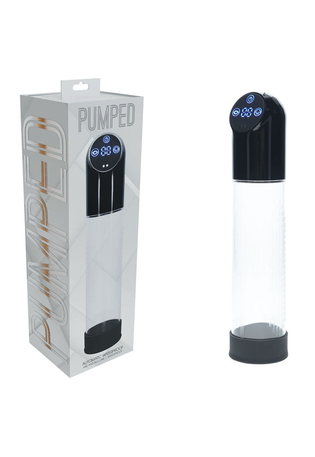 PUMPED Automatic Waterproof Pump - Black - Black/Clear USB Rechargeable Automatic Penis Pump