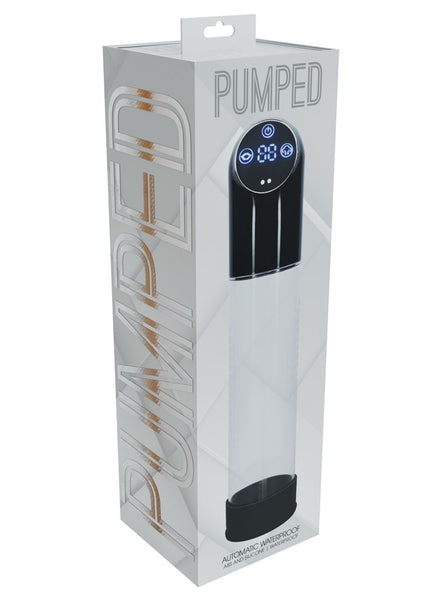 PUMPED Automatic Waterproof Pump - Black - Black/Clear USB Rechargeable Automatic Penis Pump