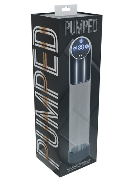 PUMPED Automatic Waterproof Pump - Gun Metal - Gunmetal/Clear USB Rechargeable Automatic Penis Pump