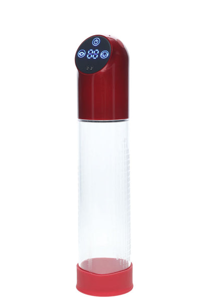 PUMPED Automatic Waterproof Pump - Metal Red - Red/Clear USB Rechargeable Automatic Penis Pump