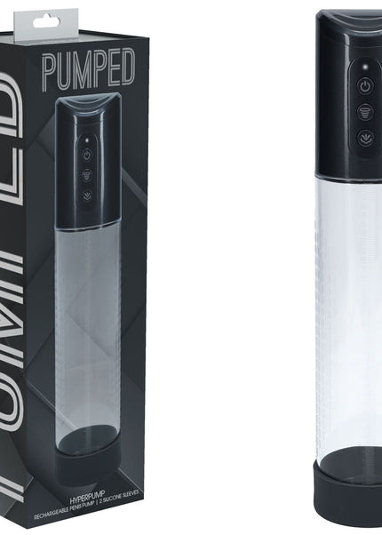 PUMPED Hyperpump Automatic Pump - Gunmetal - Gunmetal Grey USB Rechargeable Auto Penis Pump