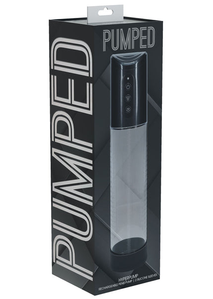 PUMPED Hyperpump Automatic Pump - Gunmetal - Gunmetal Grey USB Rechargeable Auto Penis Pump