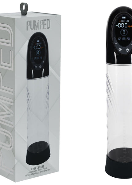 PUMPED CyberPulse Automatic Penis Pump - Black - Black/Clear USB Rechargeable Auto Penis Pump