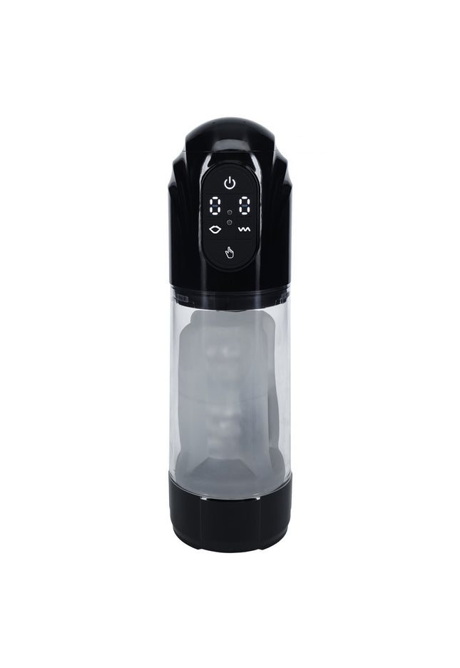 PUMPED TechnoThrust Auto Masturbator - Black/Clear USB Rechargeable Auto Maturbator