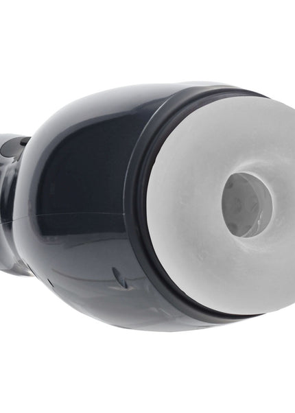PUMPED Virtuo - Gunmetal - Gunmetal Grey/Clear USB Rechargeable Sucking And Vibrating Auto Masturbator