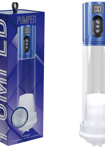 PUMPED HyperLift - Blue - Metallic Blue/Clear USB Rechargeable Auto Pump