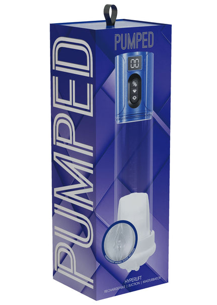 PUMPED HyperLift - Blue - Metallic Blue/Clear USB Rechargeable Auto Pump
