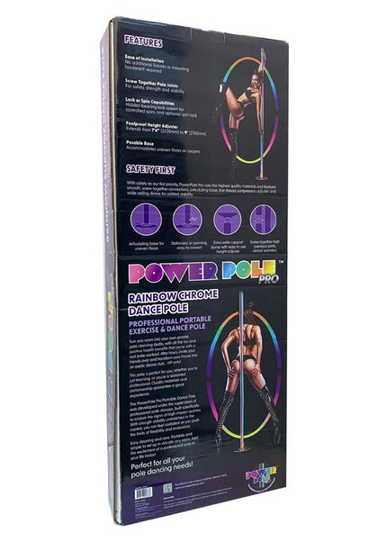 Power Pole Pro - Rainbow - Rainbow Chrome Dance Pole Kit