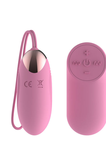Passion Play Silicone Vibrating Egg - Small - Pink USB Rechargeable Vibrating Egg with Wireless Remote