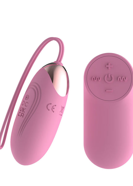 Passion Play Silicone Vibrating Egg - Small - Pink USB Rechargeable Vibrating Egg with Wireless Remote