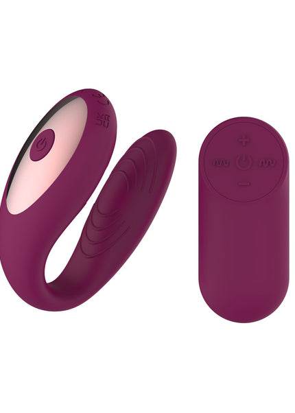 Passion Play Couple Vibe with Remote Controller - Purple USB Rechargeable Couples Vibrator with Wireless Remote