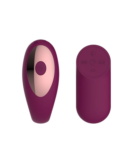 Passion Play Couple Vibe with Remote Controller - Purple USB Rechargeable Couples Vibrator with Wireless Remote