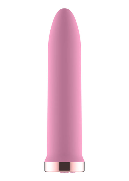 Passion Play Rechargeable Vibrating Bullet - Pink - Pink 9.8 cm USB Rechargeable Bullet