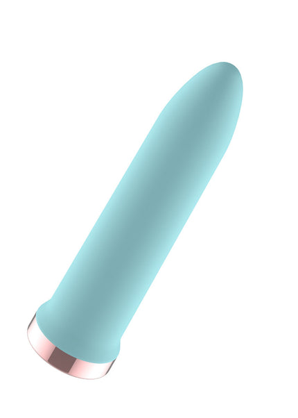 Passion Play Rechargeable Vibrating Bullet - Blue - Blue 9.8 cm USB Rechargeable Bullet