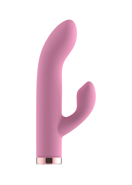 Passion Play Silicone Rabbit Vibrator - Pink - Pink USB Rechargeable Mini Rabbit Vibrator