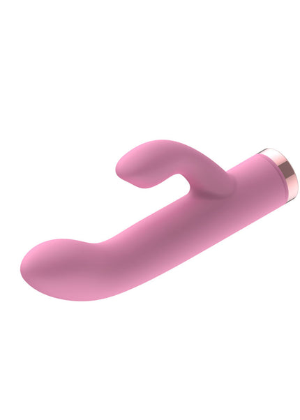Passion Play Silicone Rabbit Vibrator - Pink - Pink USB Rechargeable Mini Rabbit Vibrator