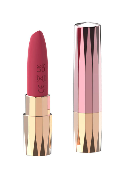 Passion Play Rechargeable Lipstick Vibe - Pink/Gold 9.6 cm USB Rechargeable Lipstick Bullet Vibrator