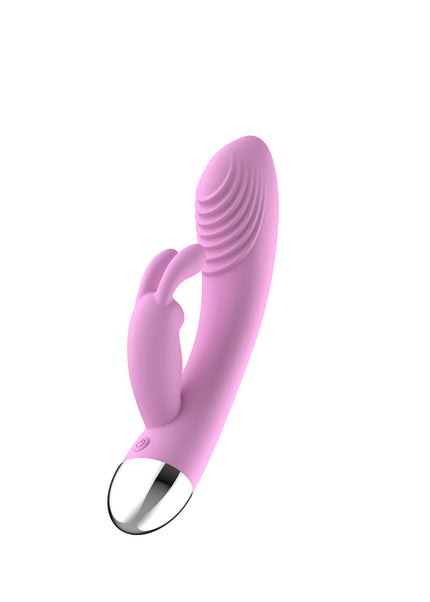 Passion Play Silicone Rabbit Vibrator - Pink 18.6 cm USB Rechargeable Rabbit Vibrator