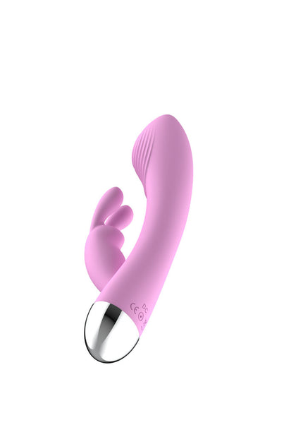 Passion Play Silicone Rabbit Vibrator - Pink 18.6 cm USB Rechargeable Rabbit Vibrator