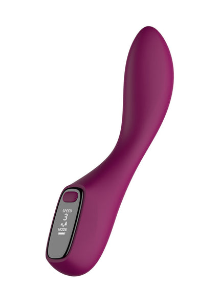 Passion Play G-Spot Vibrator with LED Screen - Purple 19.2 cm USB Rechargeable G-Spot Vibrator