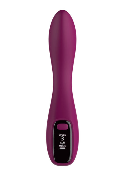 Passion Play G-Spot Vibrator with LED Screen - Purple 19.2 cm USB Rechargeable G-Spot Vibrator