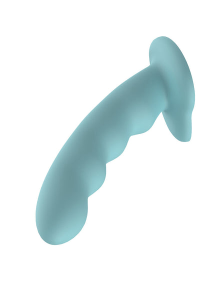 Passion Play Liquid Silicone Wavy Dildo - Blue - Blue 20.9 cm Dildo