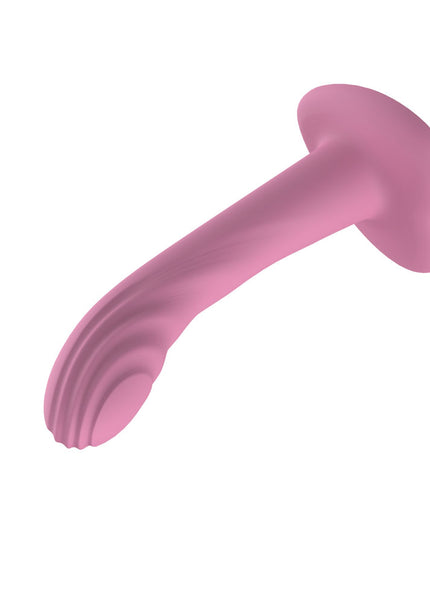 Passion Play Liquid Silicone Textured Dildo - Pink - Pink 18 cm Dildo