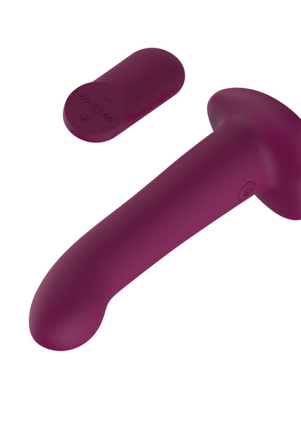Passion Play Vibrating Dildo - Purple - Purple 18.2 cm USB Rechargeable Vibrating Dildo with Wireless Remote