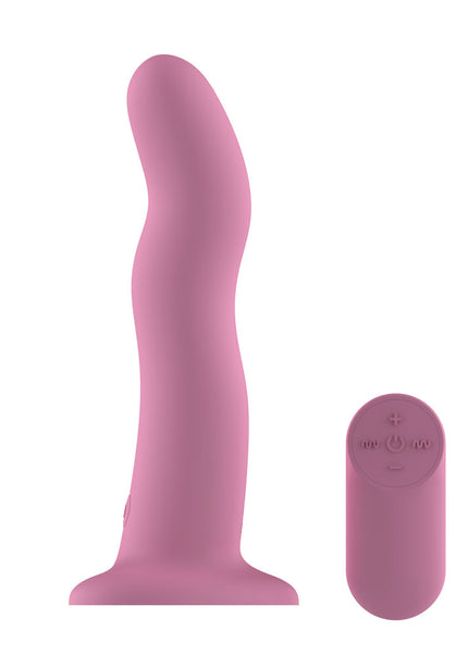 Passion Play Vibrating Dildo - Pink - Pink 18.2 cm USB Rechargeable Vibrating Dildo with Wireless Remote