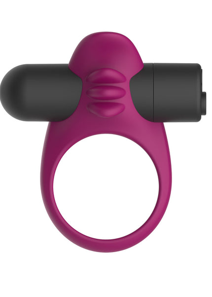 Passion Play Silicone Vibrating Cockring - Purple USB Rechargeable Vibrating Penis Ring