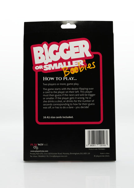 Bigger or Smaller Boobs - Card Game