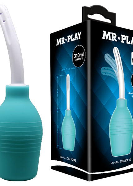 MR PLAY Anal Douche - Aqua/White Unisex Douche - 310 ml Capacity