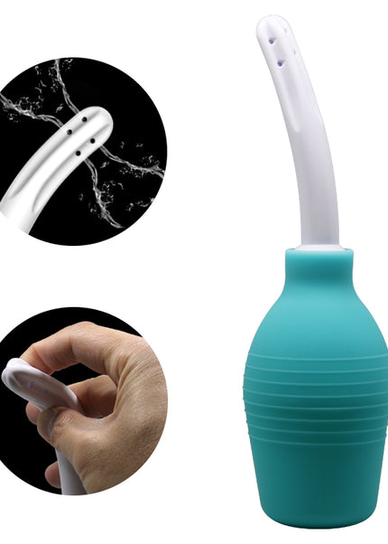 MR PLAY Anal Douche - Aqua/White Unisex Douche - 310 ml Capacity