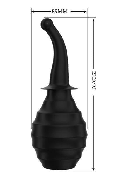 MR PLAY Anal Douche M6 - Black - Black Unisex Douche - 330 ml Capacity