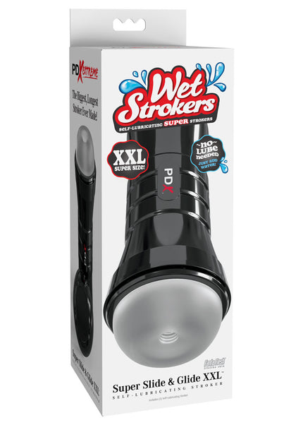 PDX Wet Pussies - Super Slide & Glide XXL - Clear Stroker