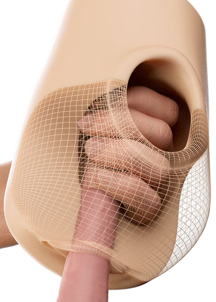 PDX Plus Pussy Pounder Squeeze Stroker - Flesh - Flesh Vagina Stroker