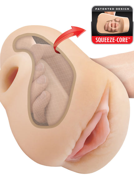 PDX Plus Pussy Pounder Squeeze Stroker - Flesh - Flesh Vagina Stroker