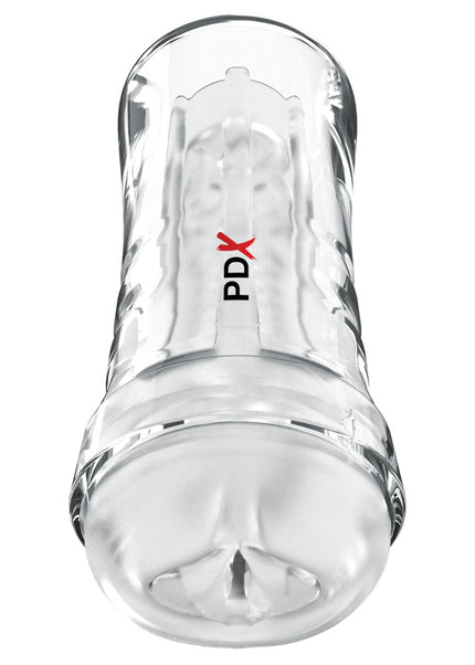 PDX Extreme Wet Pussies - Super Luscious Lips - Clear - Clear Self Lubricating Vagina Stroker
