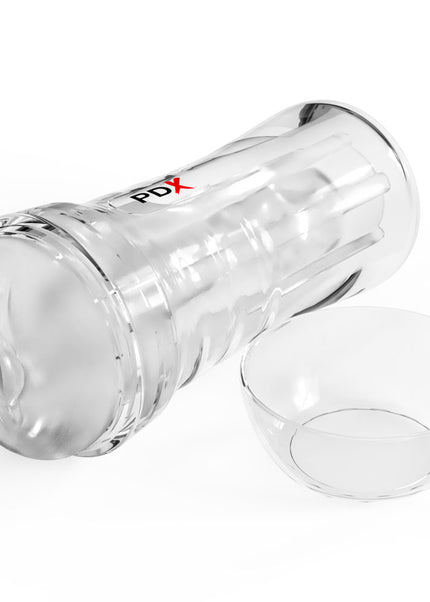 PDX Extreme Wet Pussies - Super Luscious Lips - Clear - Clear Self Lubricating Vagina Stroker