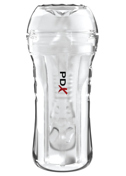PDX Extreme Wet Pussies - Super Luscious Lips - Clear - Clear Self Lubricating Vagina Stroker