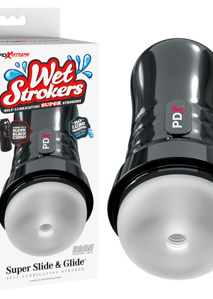 PDX Extreme Wet Strokers Super Slide & Glide - Clear Stroker