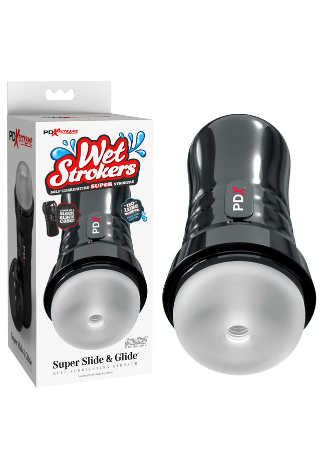PDX Extreme Wet Strokers Super Slide & Glide - Clear Stroker