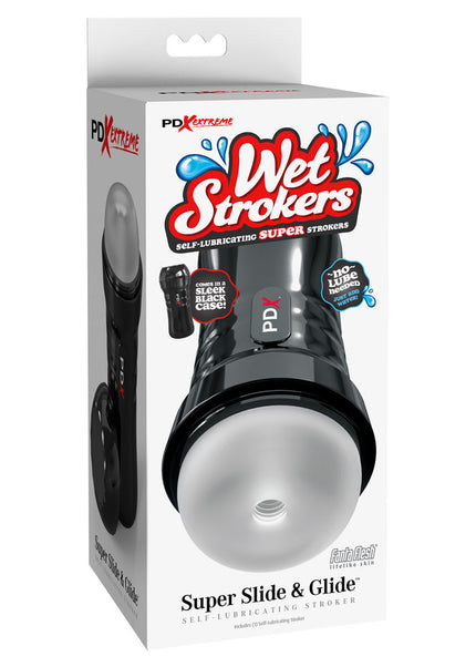 PDX Extreme Wet Strokers Super Slide & Glide - Clear Stroker