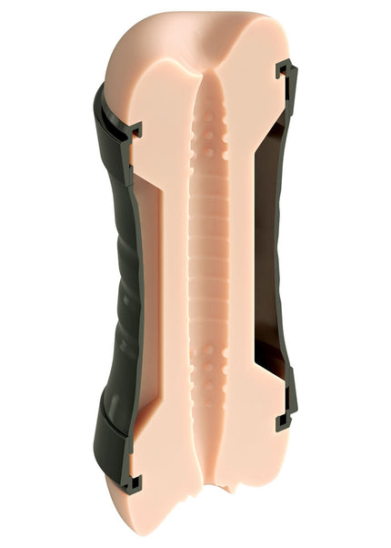 PDX Wet Pussies Super Flip-A-Pussy Over - Light - Flesh Dual Ended Stroker (Vagina & Ass)