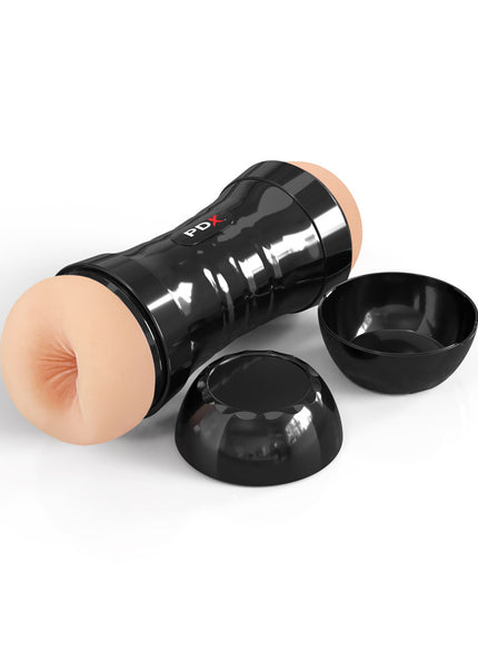 PDX Wet Pussies Super Flip-A-Pussy Over - Light - Flesh Dual Ended Stroker (Vagina & Ass)