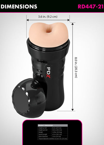 PDX Wet Bussies Super Bangin Butt - Light - Flesh Anal Stroker