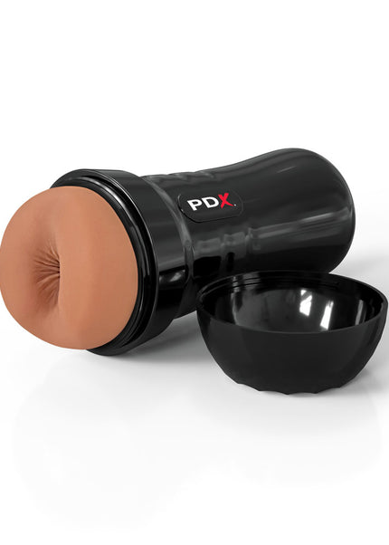 PDX Wet Bussies Super Bangin Butt - Brown - Brown Anal Stroker