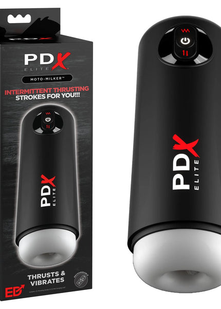 PDX Elite Moto Milker - USB Rechargeable Thrusting & Vibrating Auto Stroker